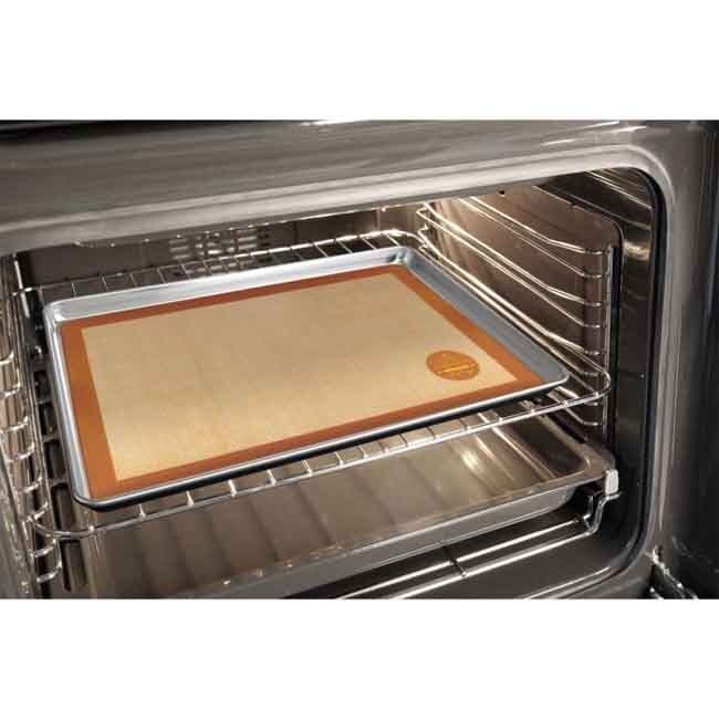 Mrs. Anderson's Baking Non-Stick Silicone Big Baking Mat in oven