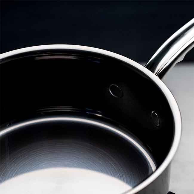 Hestan NanoBond Titanium Stainless Steel Saucepan with Lid, Stainless Steel, 2.0-Quart - Revets