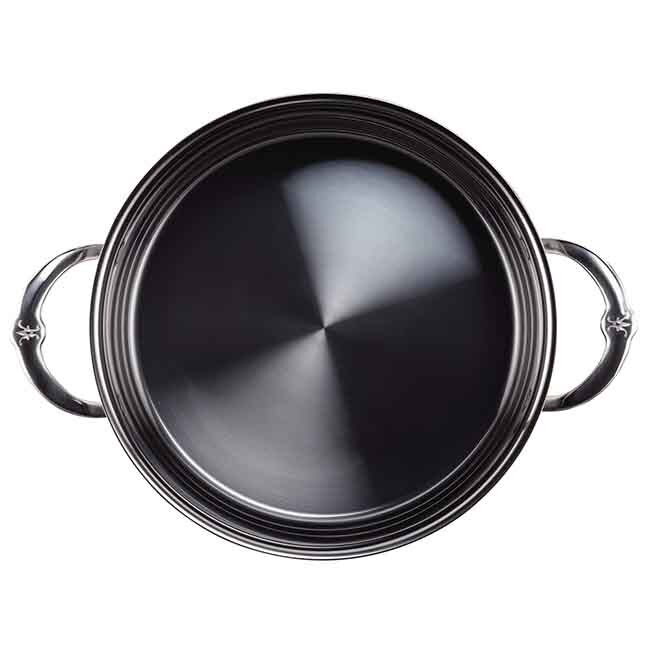 Hestan NanoBond® Titanium Stainless Steel Soup Pot with Lid, Stainless Steel, 8-Quart - Top View
