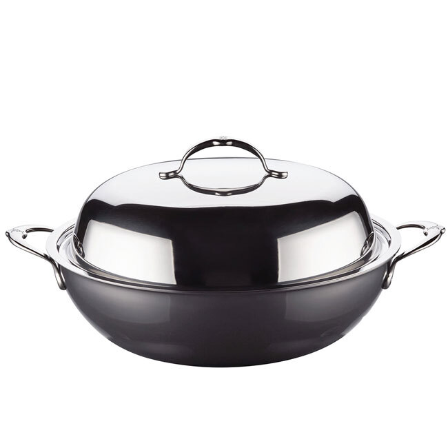 Product Hestan NanoBond® Titanium Stainless Steel Wok with Lid, Stainless Steel, 14-Inch