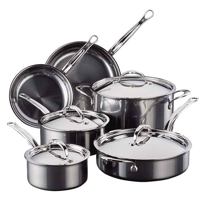 Product Hestan NanoBond® Titanium Stainless Steel Ultimate Cookware Set, 10-Piece