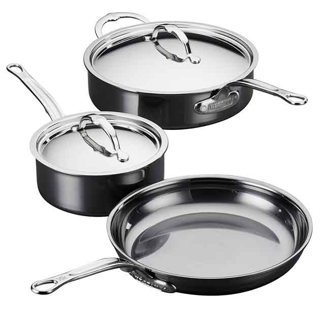 Thomas Keller Insignia Commercial Clad Stainless Steel 11-Piece Cookware Set  – Hestan Culinary