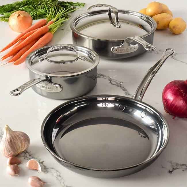 Hestan NanoBond® Titanium Stainless Steel Essential Cookware Set, 5-Piece