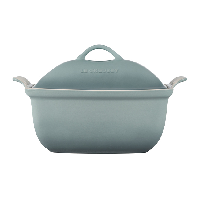 Le Creuset 4.5 Qt Deep Covered Baker w/Lid - Side - Sea Salt