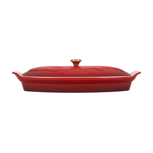 Le Creuset 1.7 Qt. Fish Baker - Side | Cerise