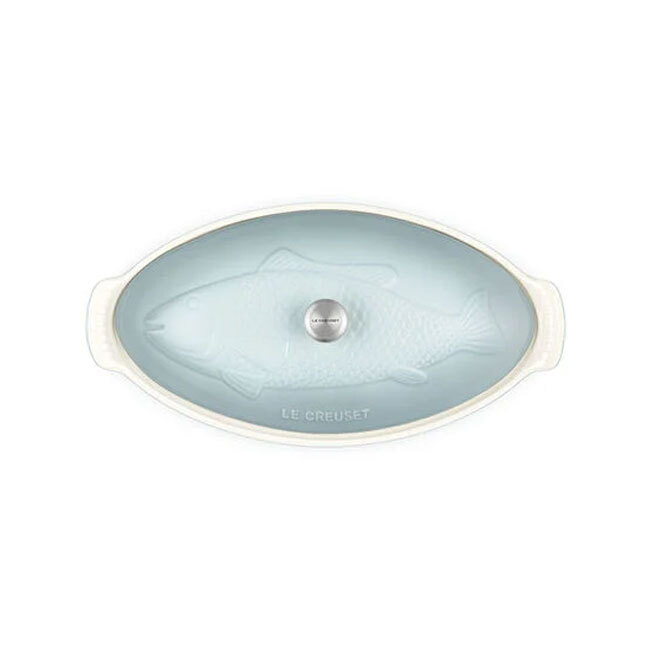 Le Creuset Heritage Fish Baker | Sea Salt - top