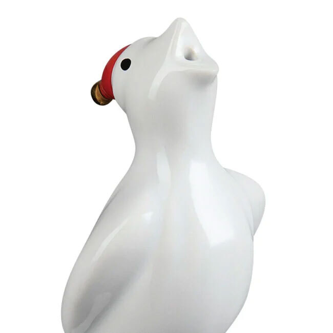 Le Creuset Pie Bird with Santa Hat