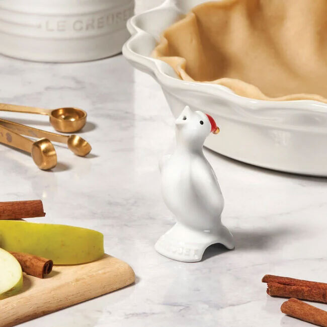 Le Creuset Pie Bird with Santa Hat