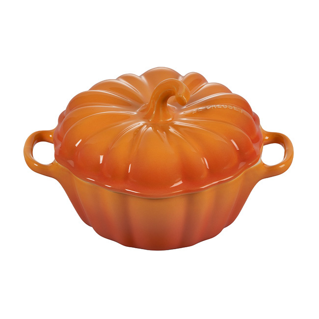 Product Le Creuset Stoneware Figural Pumpkin Petite Cocotte | Persimmon
