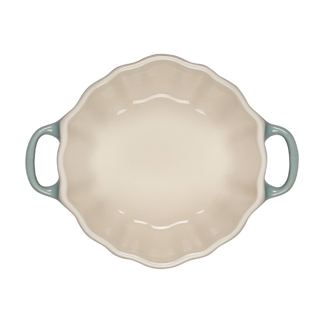 Le Creuset Stoneware Figural Pumpkin Petite Cocotte | Sea Salt - top