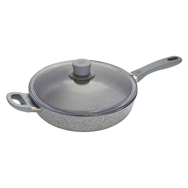 Ballarini Parma Plus 11-Inch Aluminum Nonstick Sauté Pan w/Lid and Helper Handle