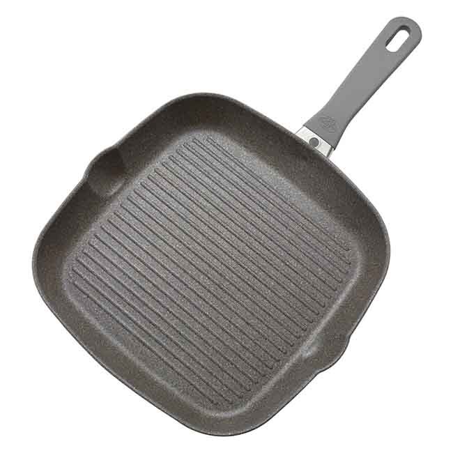 Ballarini Parma Plus 11-Inch Square Aluminum Nonstick Grill Pan - Top