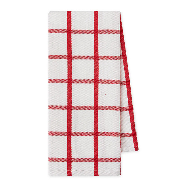 Product Red Cider Windowpane Plaid Dishtowel