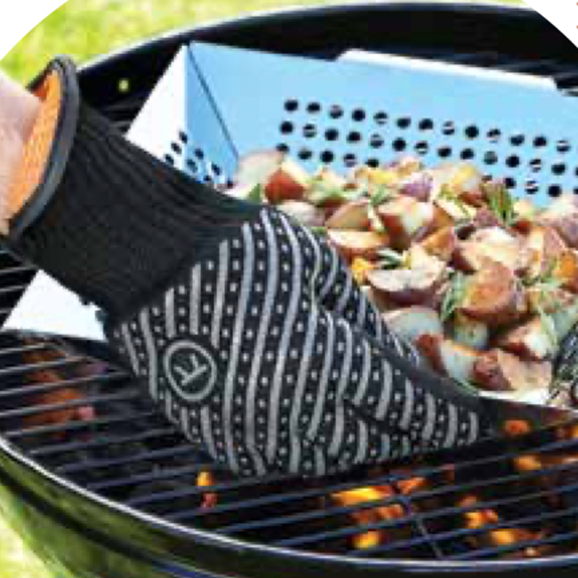 Fox Run Outset Grill Glove in use