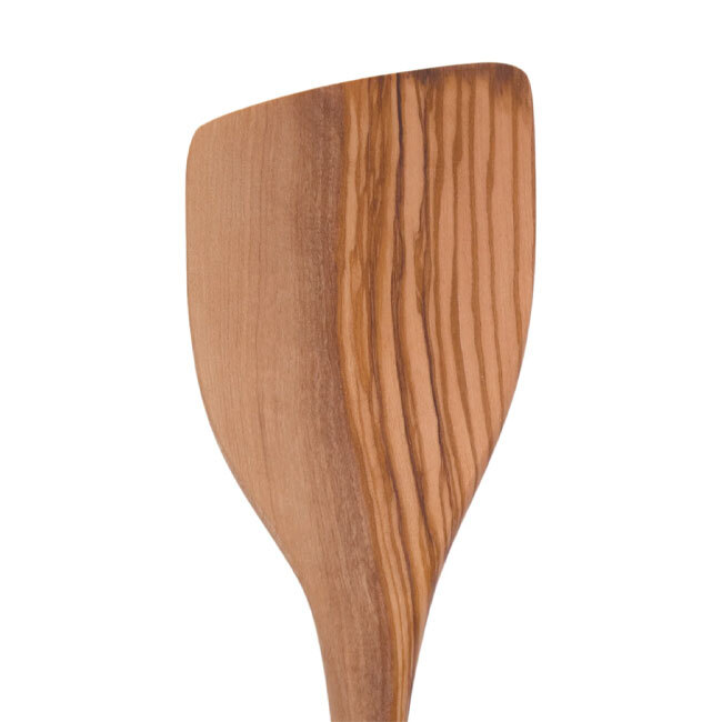 Tovolo Olivewood Angled Turner - head detail