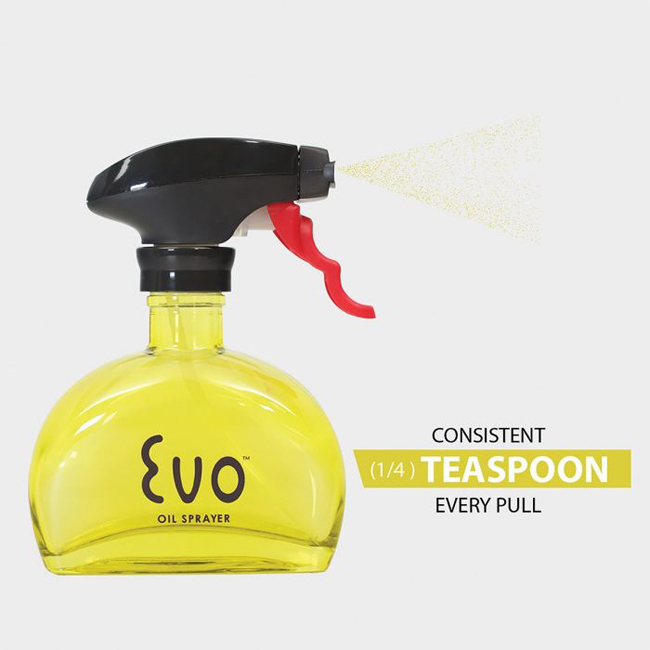 Evo Oil Sprayer, Non-Aerosol Glass Bottle | 6 oz. | Yellow