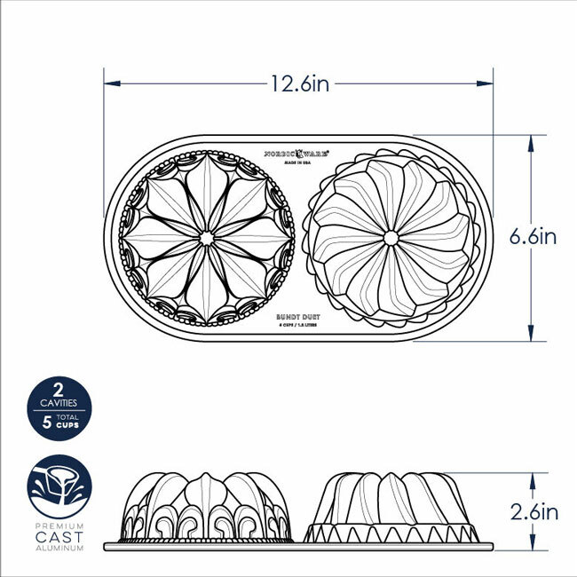 Nordic Ware Bundt® Duet Pan