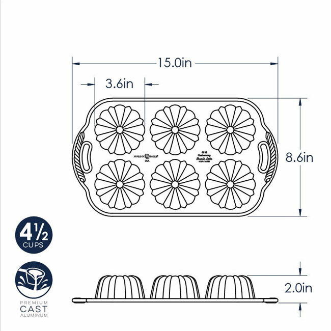 Nordic Ware Anniversary Bundtlette® Pan