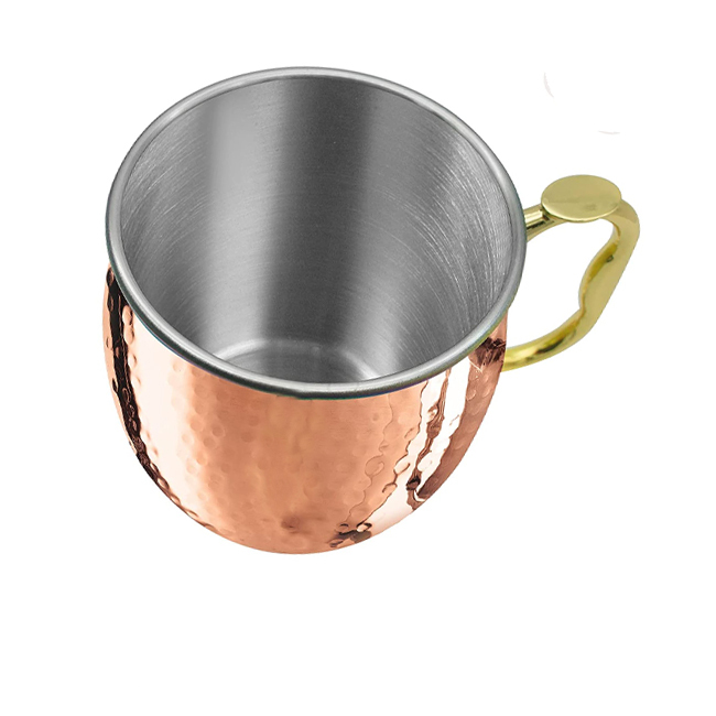OGGI Hammered Copper-Plated Moscow Mule Mug