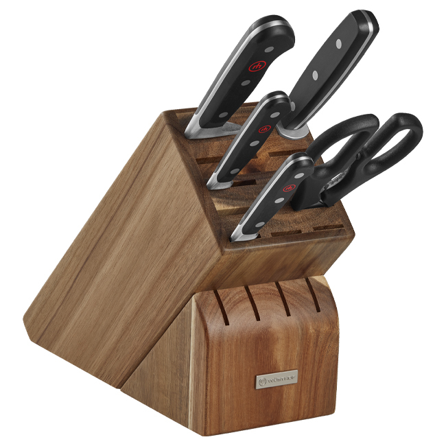 WÜSTHOF Classic Pink Himalayan Salt 8 Piece Knife Block Set