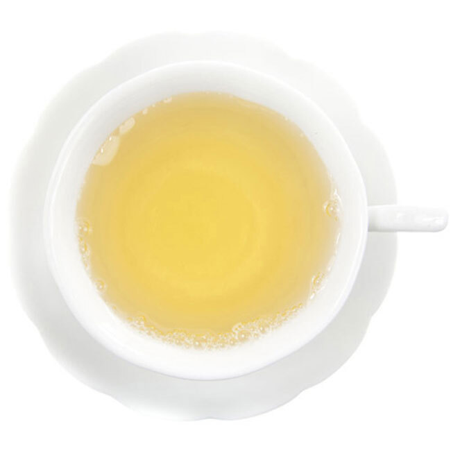 Superior Pinhead Gunpowder Green Tea in a cup