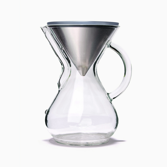 Able Brewing KONE Coffee Filter | Stainless Steel in Ratio Carafe