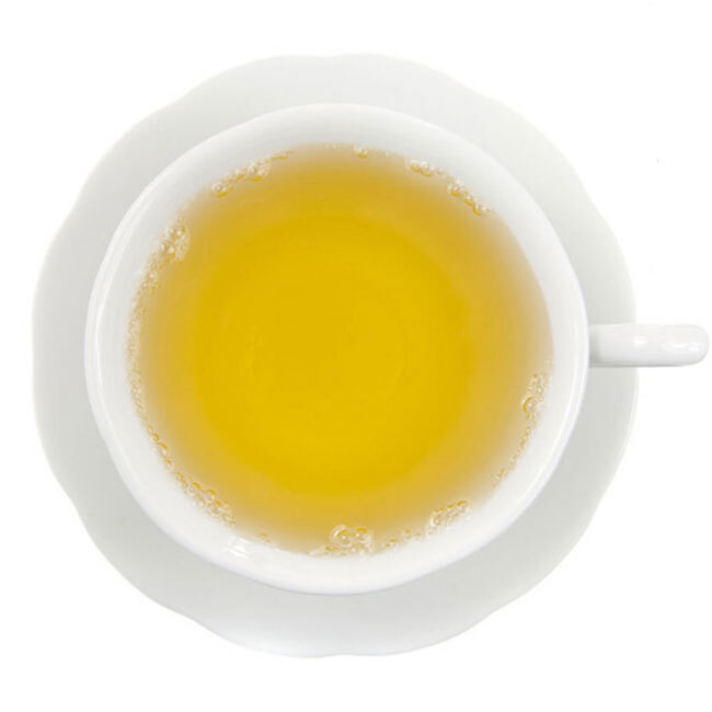 Organic Long Island Strawberry Green Tea in a cup