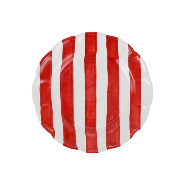 Product Vietri Amalfitana Red Stripe Salad Plate