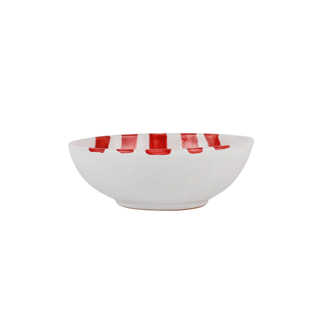Vietri Amalfitana Red Stripe Cereal Bowl - Side