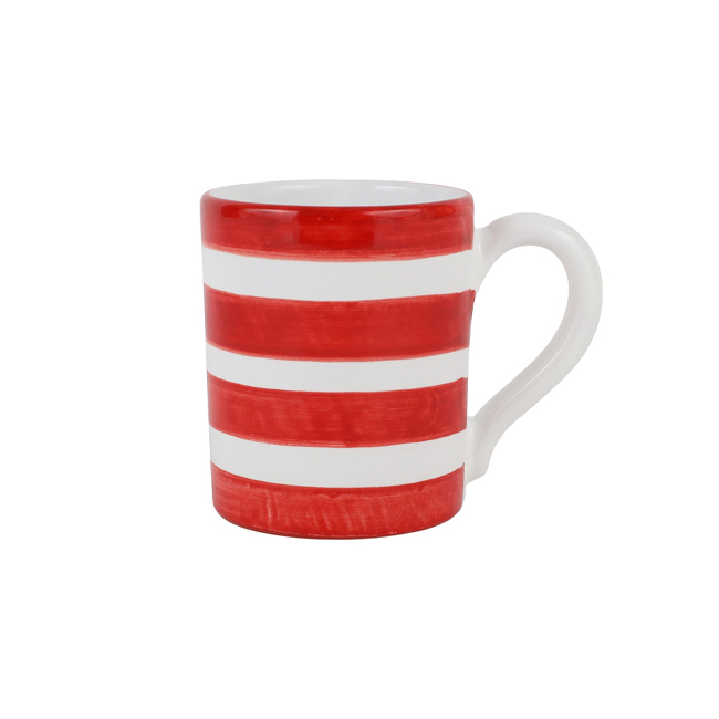 Vietri Amalfitana Red Stripe Mug