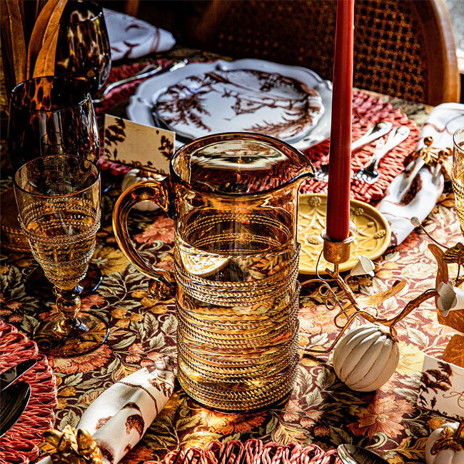 Juliska Ella Pitcher | Amber on table