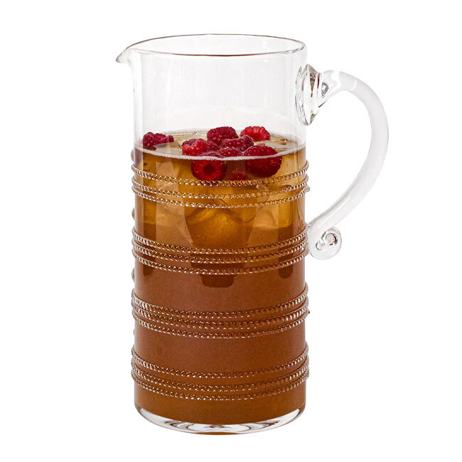 Juliska Ella Pitcher | Clear with beverage