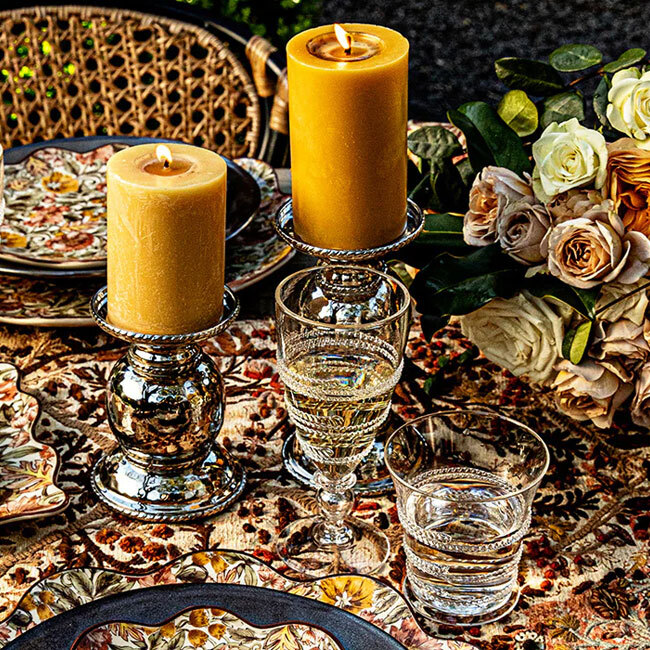 Juliska Ella Goblet | Clear on table