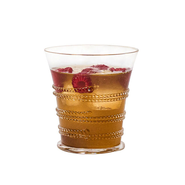 Juliska Ella Small Tumbler | Clear with beverage