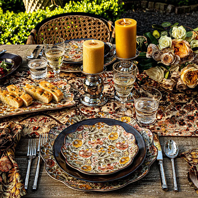 Juliska Ella Small Tumbler | Clear with place setting