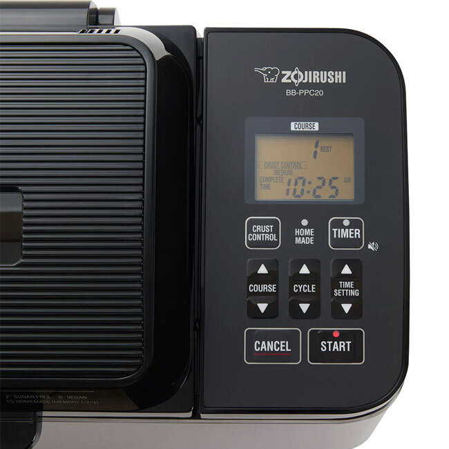 Zojirushi Home Bakery Virtuoso® Plus Breadmaker (with Ceramic Nonstick) - control panel
