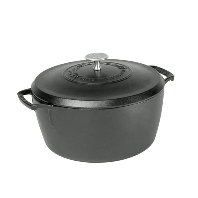  Lodge L10CF3 Cast Iron Covered Deep Skillet, Pre-Seasoned,  5-Quart, Black: Cast Iron Skillets: Home & Kitchen