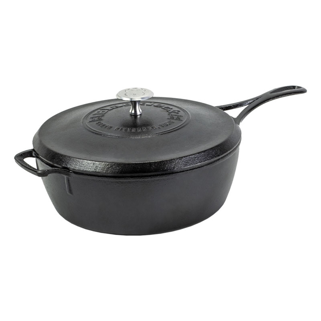 Lodge Seasoned Cast Iron Deep Skillet, 12