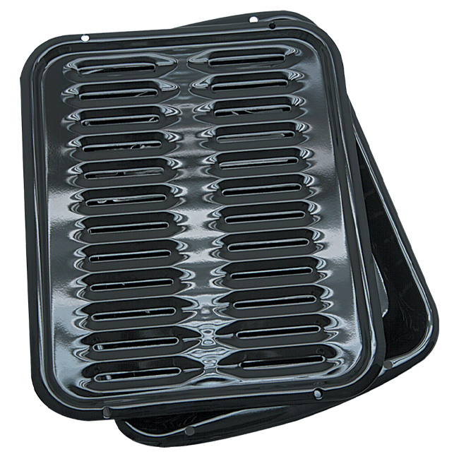 Range Kleen 2-Piece Heavy Duty Porcelain Full Size Broiler Pan & Grill