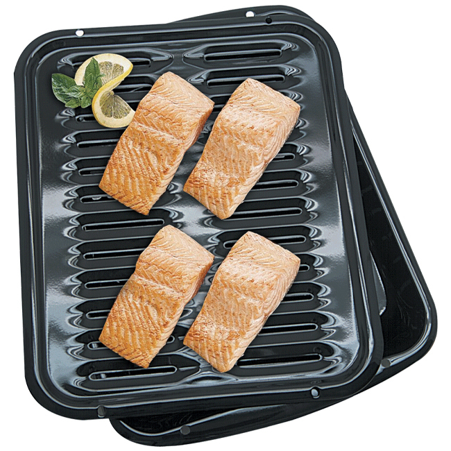 Range Kleen 2-Piece Heavy Duty Porcelain Full Size Broiler Pan & Grill