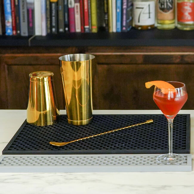 A Bar Above Black Silicone Bar Mat | 12 X 18