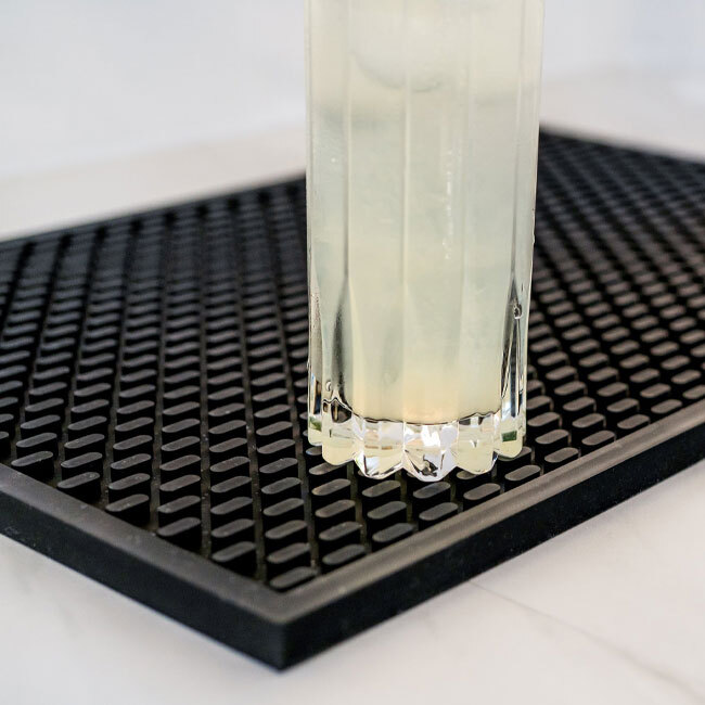 A Bar Above Black Silicone Bar Mat | 12 X 18