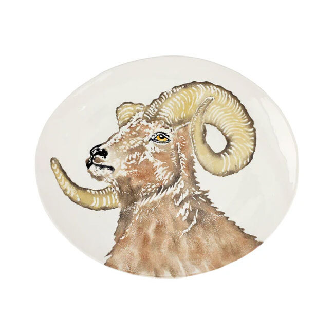 Product Vietri Cacciatore Ram Medium Oval Platter
