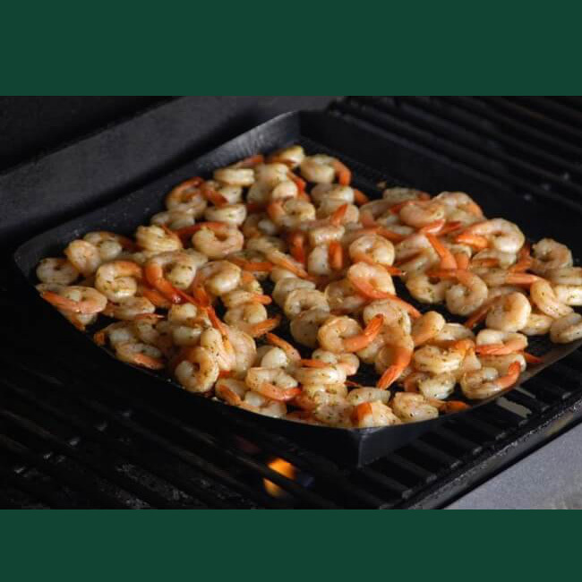 Camerons Non-Stick Grilling Mesh Basket in use