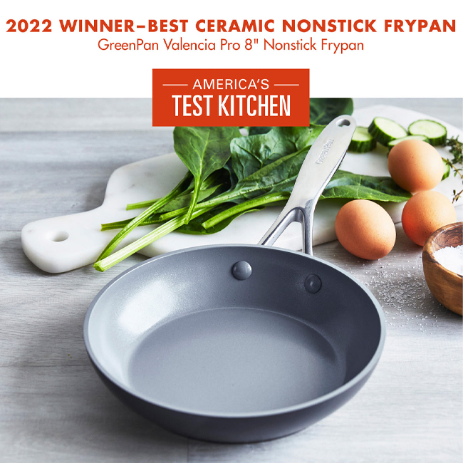 GreenPan Valencia Pro Ceramic Nonstick 8” Frypan - America's Test Kitchen