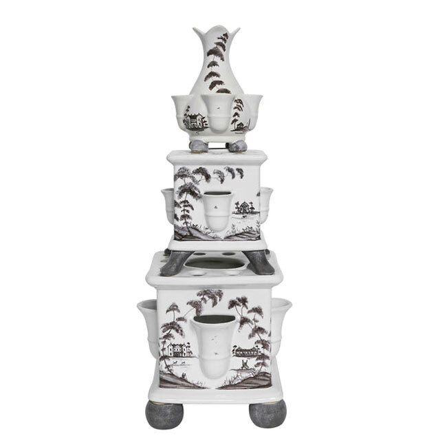 Juliska Country Estate Tulipiere Tower Set of 3 pc | Flint Grey