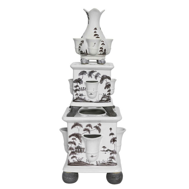 Juliska Country Estate Tulipiere Tower Set of 3 pc | Flint Grey