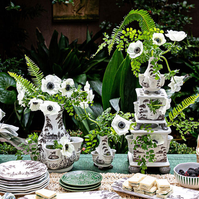 Juliska Country Estate Tulipiere Tower Set of 3 pc | Flint Grey