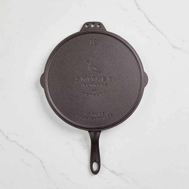 Smithey Ironware No. 12 Cast Iron Flat Top Griddle, 12-Inch - Bottom