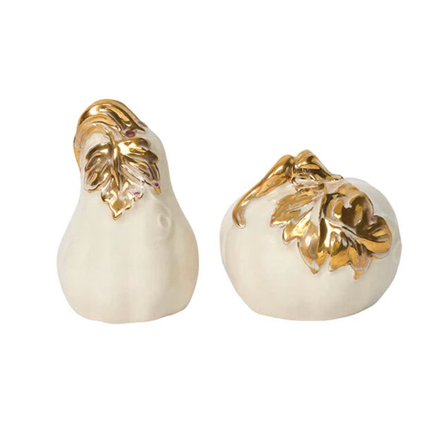 Product Juliska Forest Walk Pumpkin Salt & Pepper Shakers | Gold